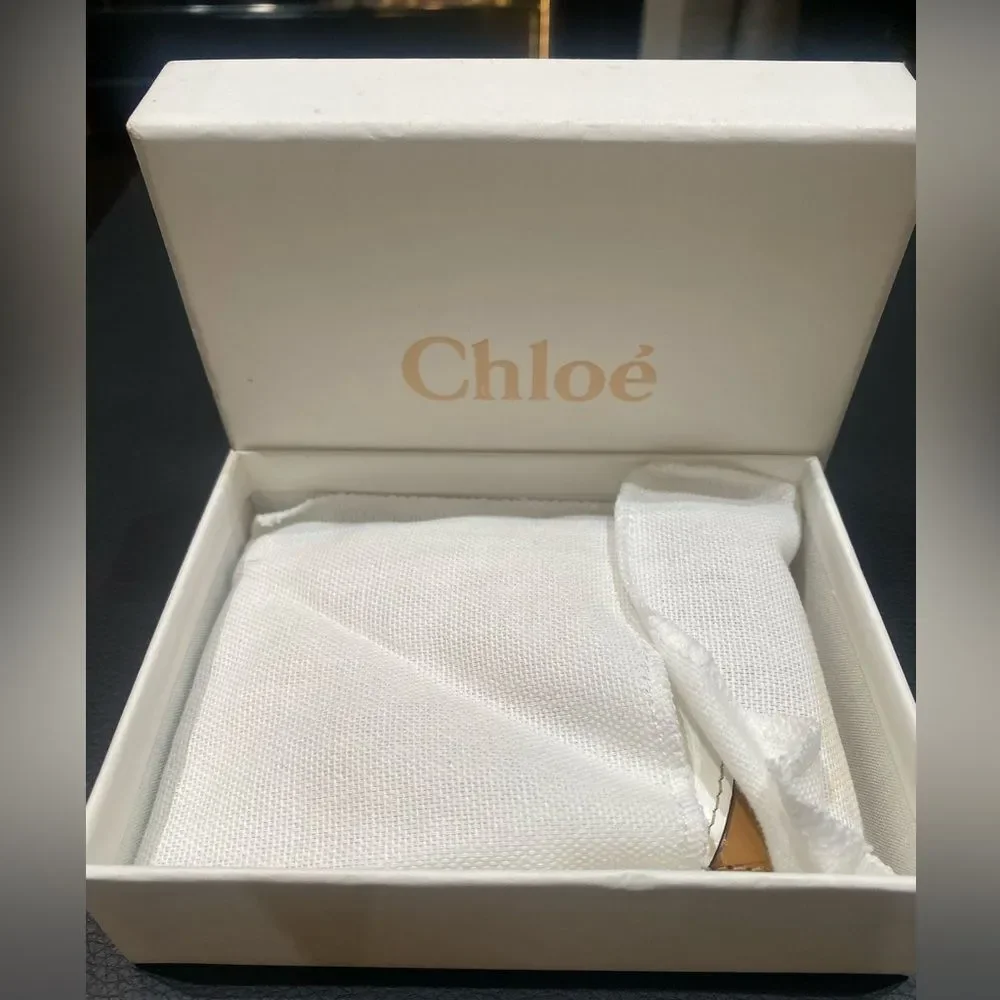 Chloe Walden Crocodile Embossed Leather Card Holder with box like new
